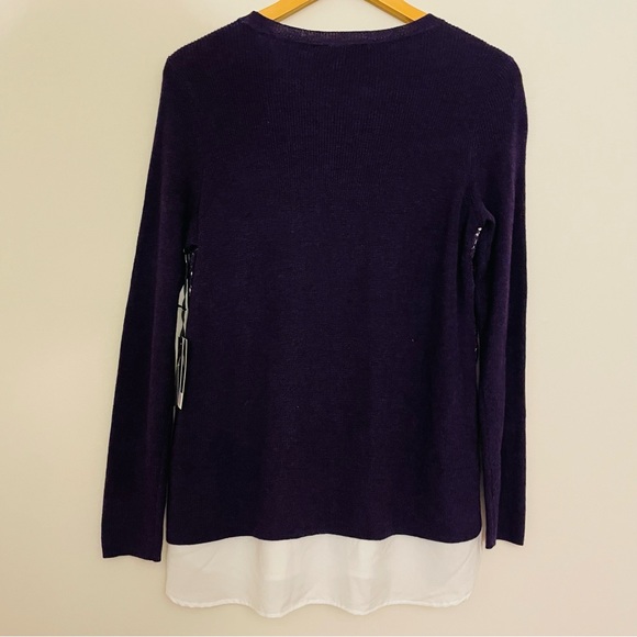NWT Vera Wang petite medium lace sweater - Picture 6 of 10